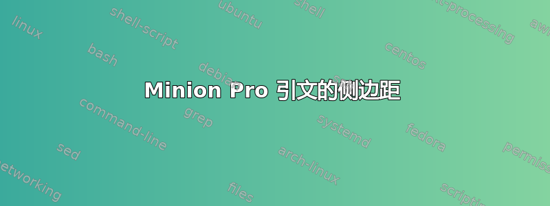 Minion Pro 引文的侧边距