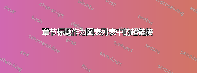 章节标题作为图表列表中的超链接