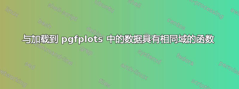 与加载到 pgfplots 中的数据具有相同域的函数