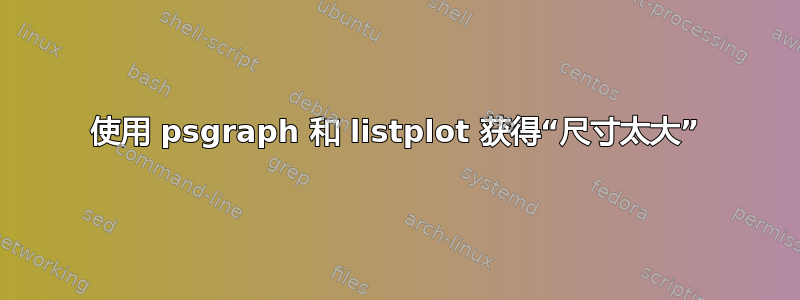 使用 psgraph 和 listplot 获得“尺寸太大”