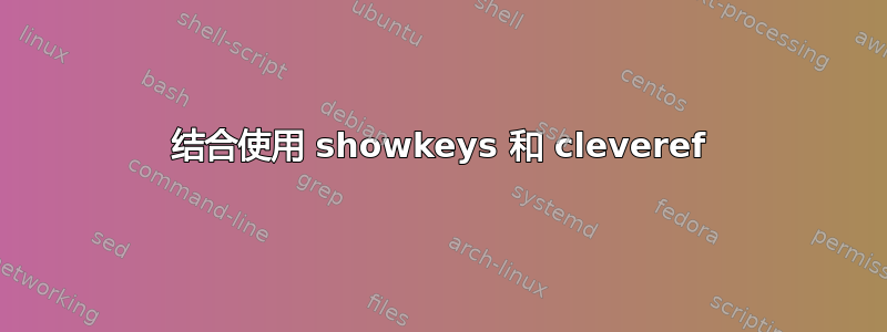 结合使用 showkeys 和 cleveref