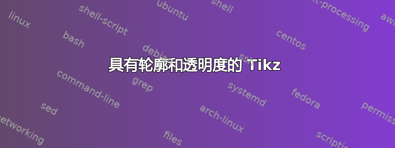 具有轮廓和透明度的 Tikz