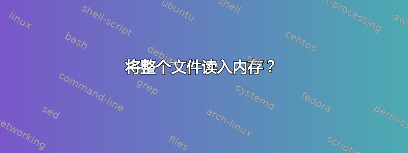 将整个文件读入内存？