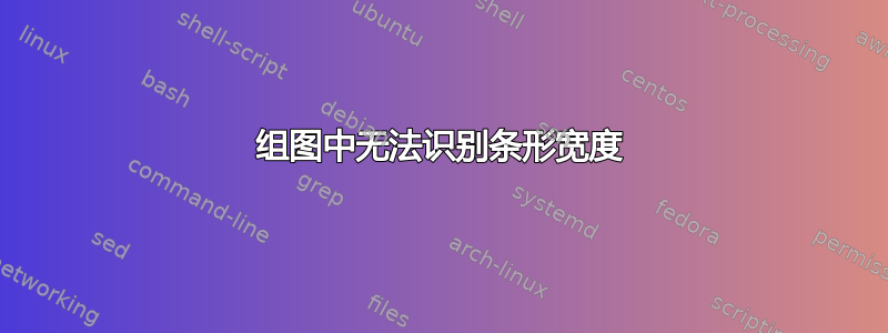 组图中无法识别条形宽度