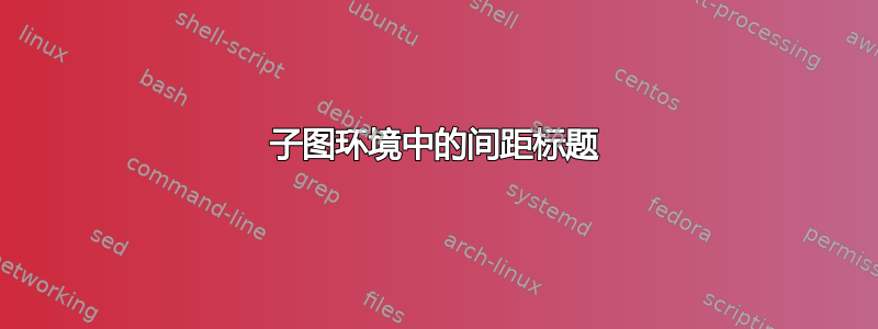 子图环境中的间距标题