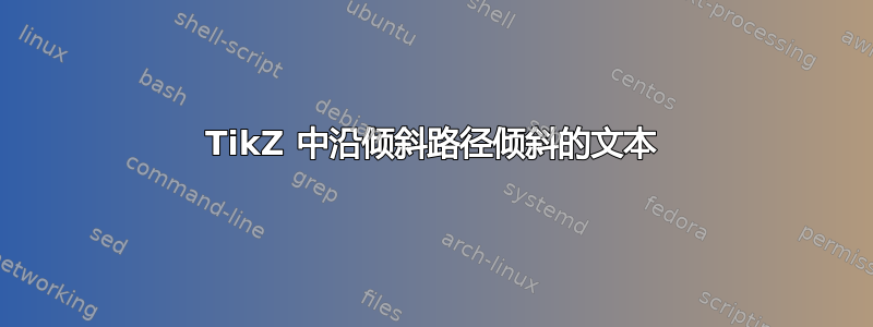 TikZ 中沿倾斜路径倾斜的文本