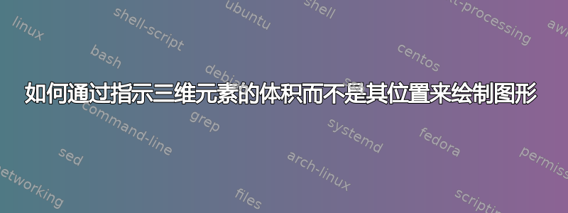 如何通过指示三维元素的体积而不是其位置来绘制图形