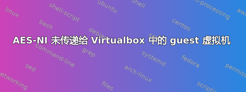 AES-NI 未传递给 Virtualbox 中的 guest 虚拟机