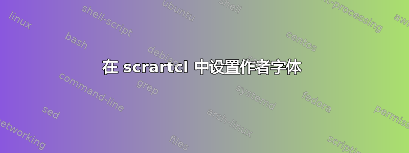 在 scrartcl 中设置作者字体