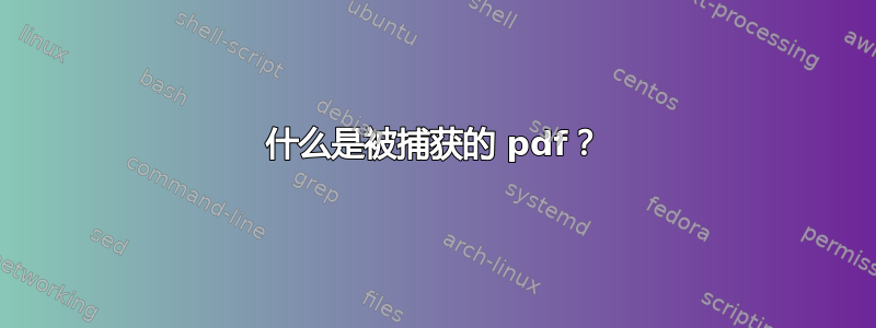 什么是被捕获的 pdf？