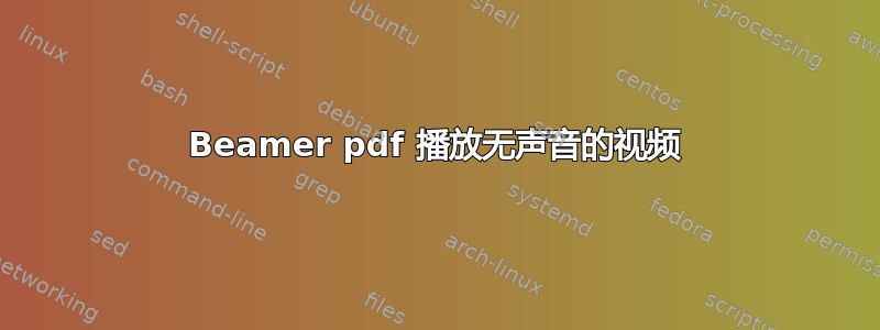 Beamer pdf 播放无声音的视频