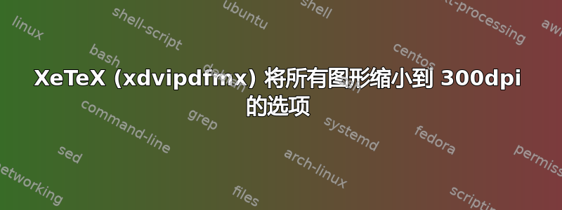 XeTeX (xdvipdfmx) 将所有图形缩小到 300dpi 的选项