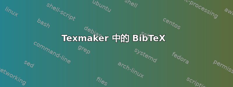 Texmaker 中的 BibTeX 