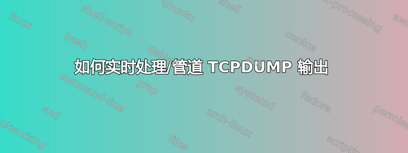 如何实时处理/管道 TCPDUMP 输出