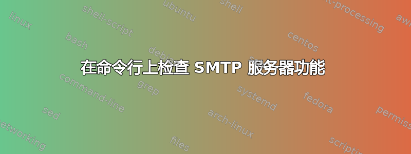 在命令行上检查 SMTP 服务器功能