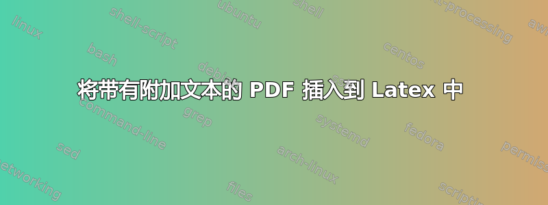 将带有附加文本的 PDF 插入到 Latex 中