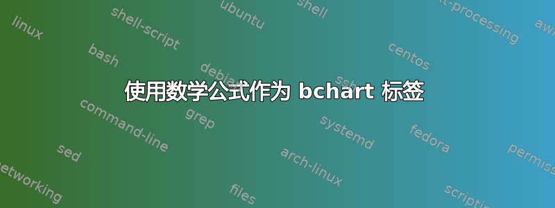 使用数学公式作为 bchart 标签