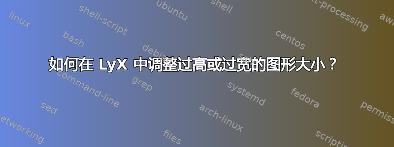 如何在 LyX 中调整过高或过宽的图形大小？