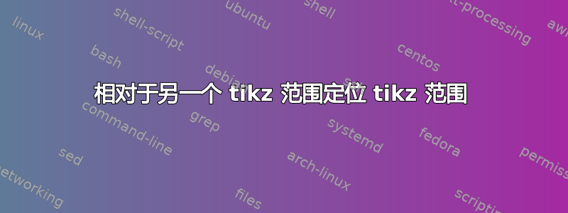 相对于另一个 tikz 范围定位 tikz 范围