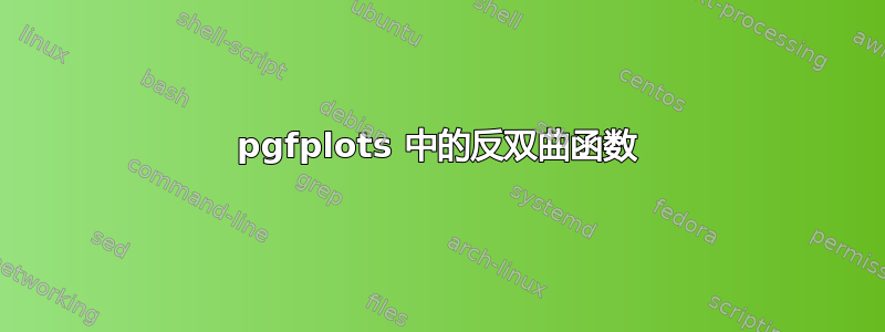 pgfplots 中的反双曲函数