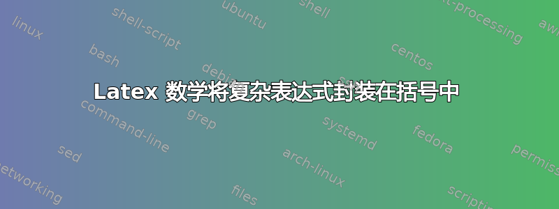 Latex 数学将复杂表达式封装在括号中