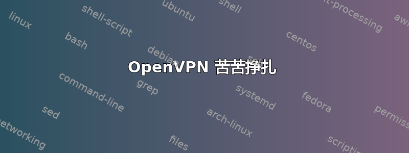 OpenVPN 苦苦挣扎