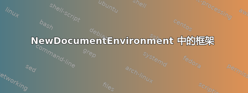 NewDocumentEnvironment 中的框架
