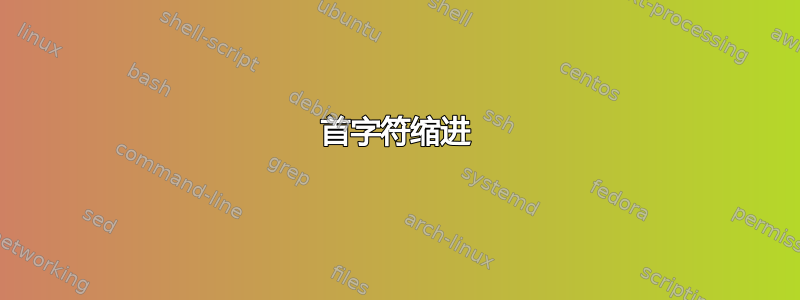 首字符缩进