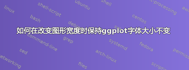 如何在改变图形宽度时保持ggplot字体大小不变