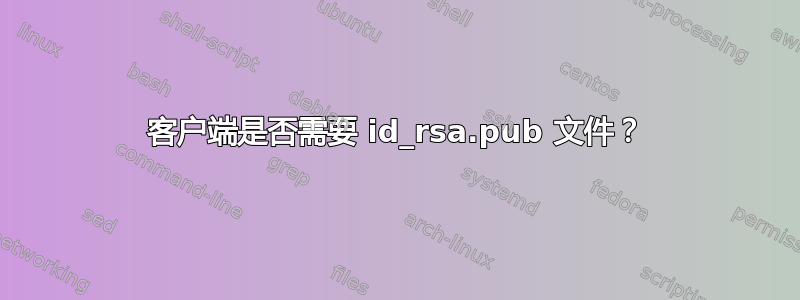 客户端是否需要 id_rsa.pub 文件？