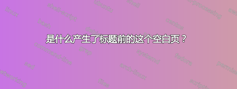 是什么产生了标题前的这个空白页？