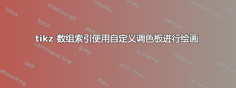 tikz 数组索引使用自定义调色板进行绘画