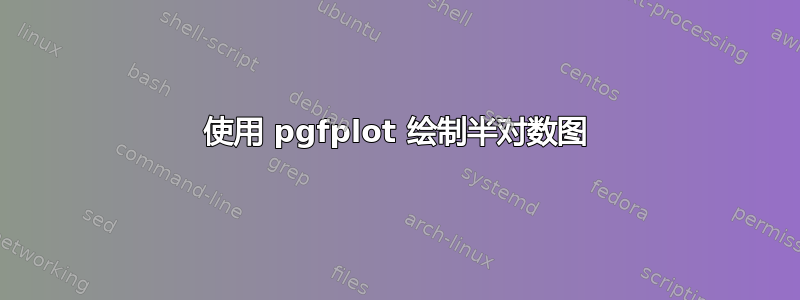 使用 pgfplot 绘制半对数图