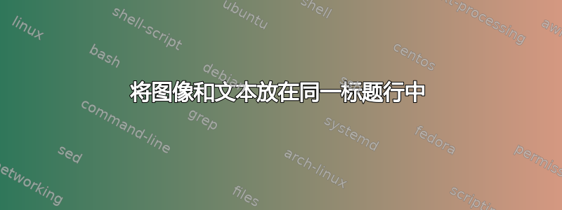 将图像和文本放在同一标题行中