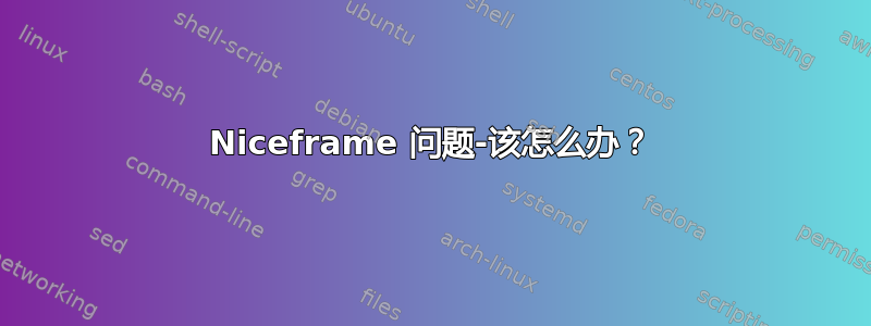 Niceframe 问题-该怎么办？