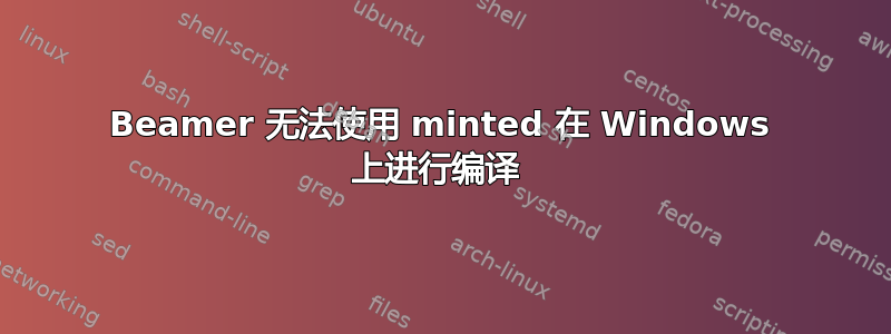 Beamer 无法使用 minted 在 Windows 上进行编译 