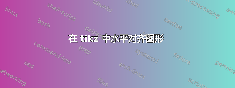 在 tikz 中水平对齐图形