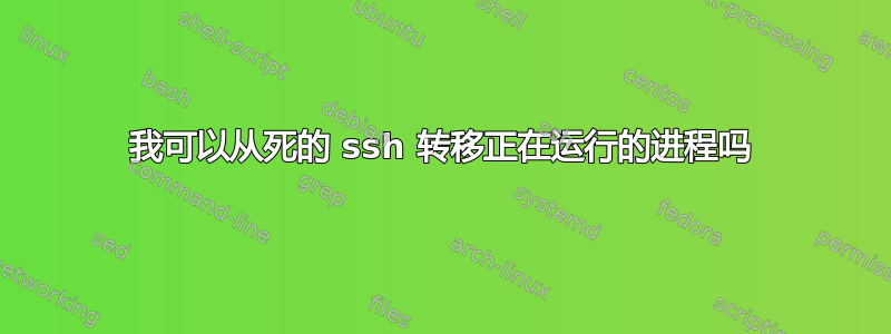 我可以从死的 ssh 转移正在运行的进程吗