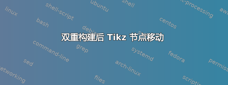 双重构建后 Tikz 节点移动