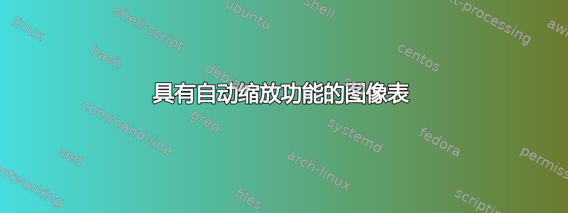 具有自动缩放功能的图像表