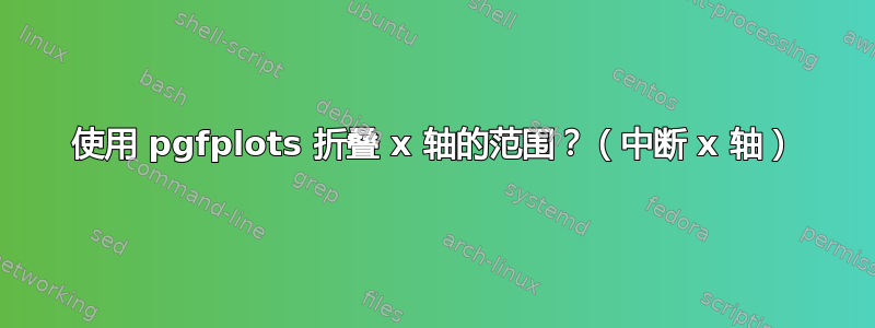 使用 pgfplots 折叠 x 轴的范围？（中断 x 轴）