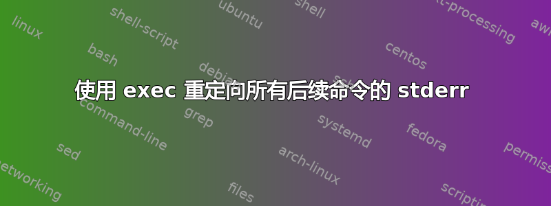 使用 exec 重定向所有后续命令的 stderr