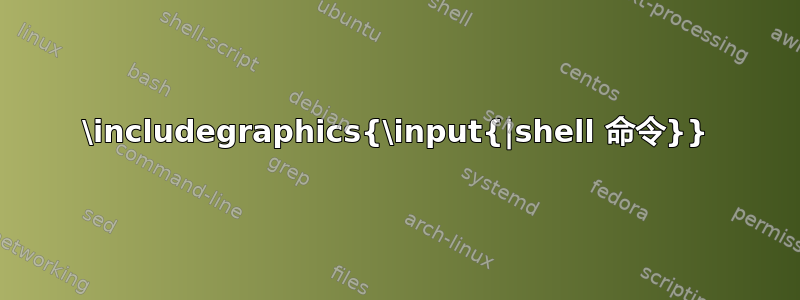 \includegraphics{\input{|shell 命令}}