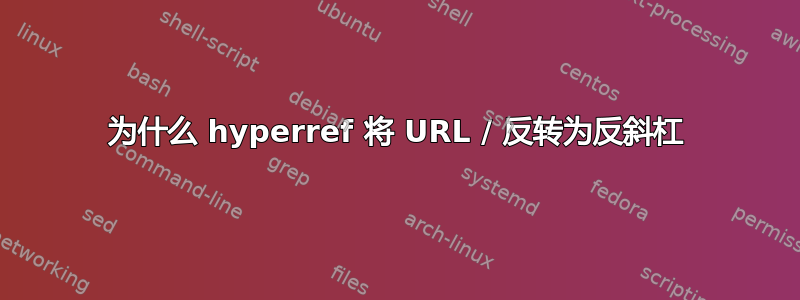 为什么 hyperref 将 URL / 反转为反斜杠