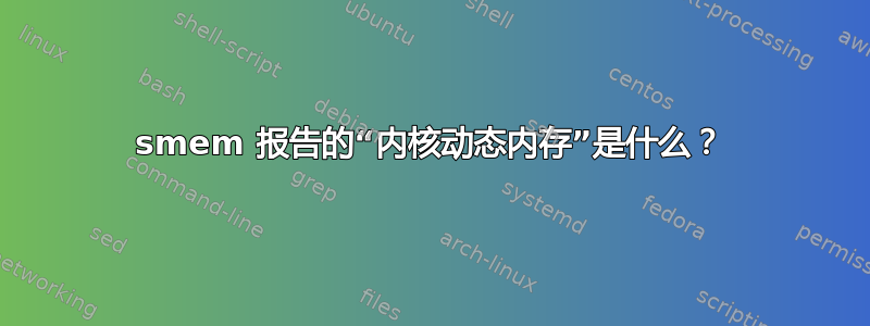 smem 报告的“内核动态内存”是什么？