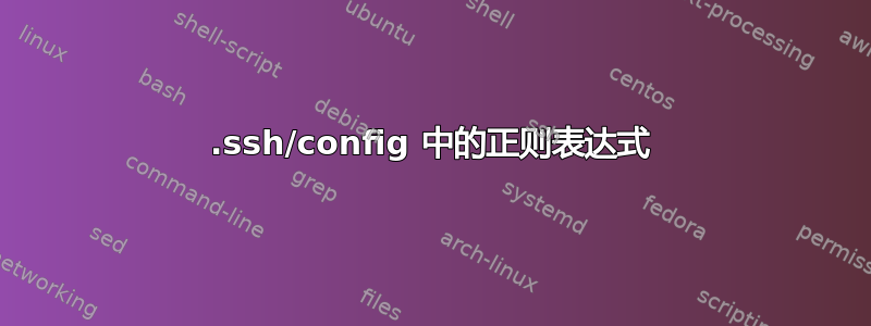 .ssh/config 中的正则表达式