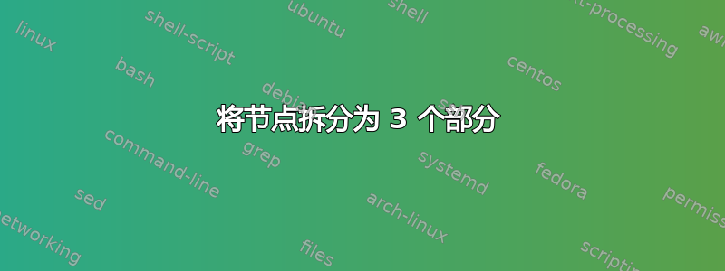 将节点拆分为 3 个部分