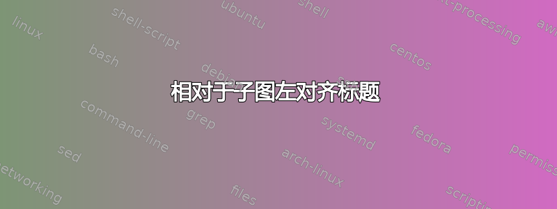 相对于子图左对齐标题