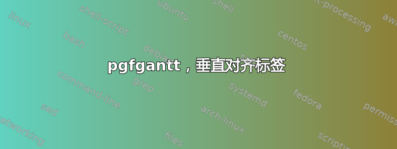 pgfgantt，垂直对齐标签