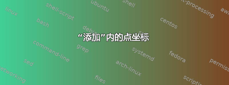 “添加”内的点坐标